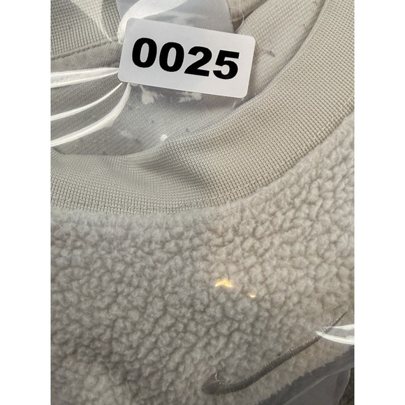 Nike Drifit Womens Beige Cropped Oversized Sweatshirt Boxy Fit Sweater Size M‎ - Picture 8 of 8